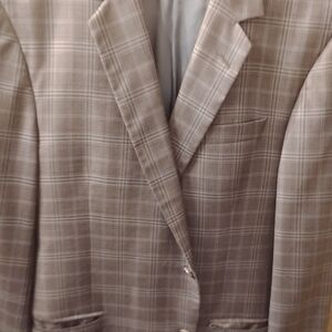 Copley 1883 46R sport coat in R.E.D.A Super 130’s wool with a brown windowpane p